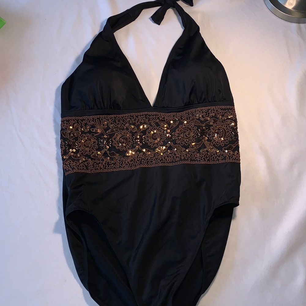 Swimsuit brown one piece